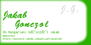 jakab gonczol business card